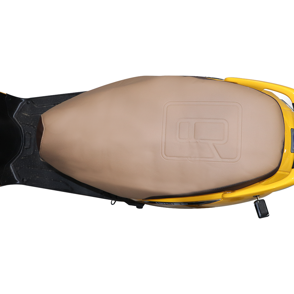 TVS iQube Seat Cover Beige/Brown - Durable Seat Protection